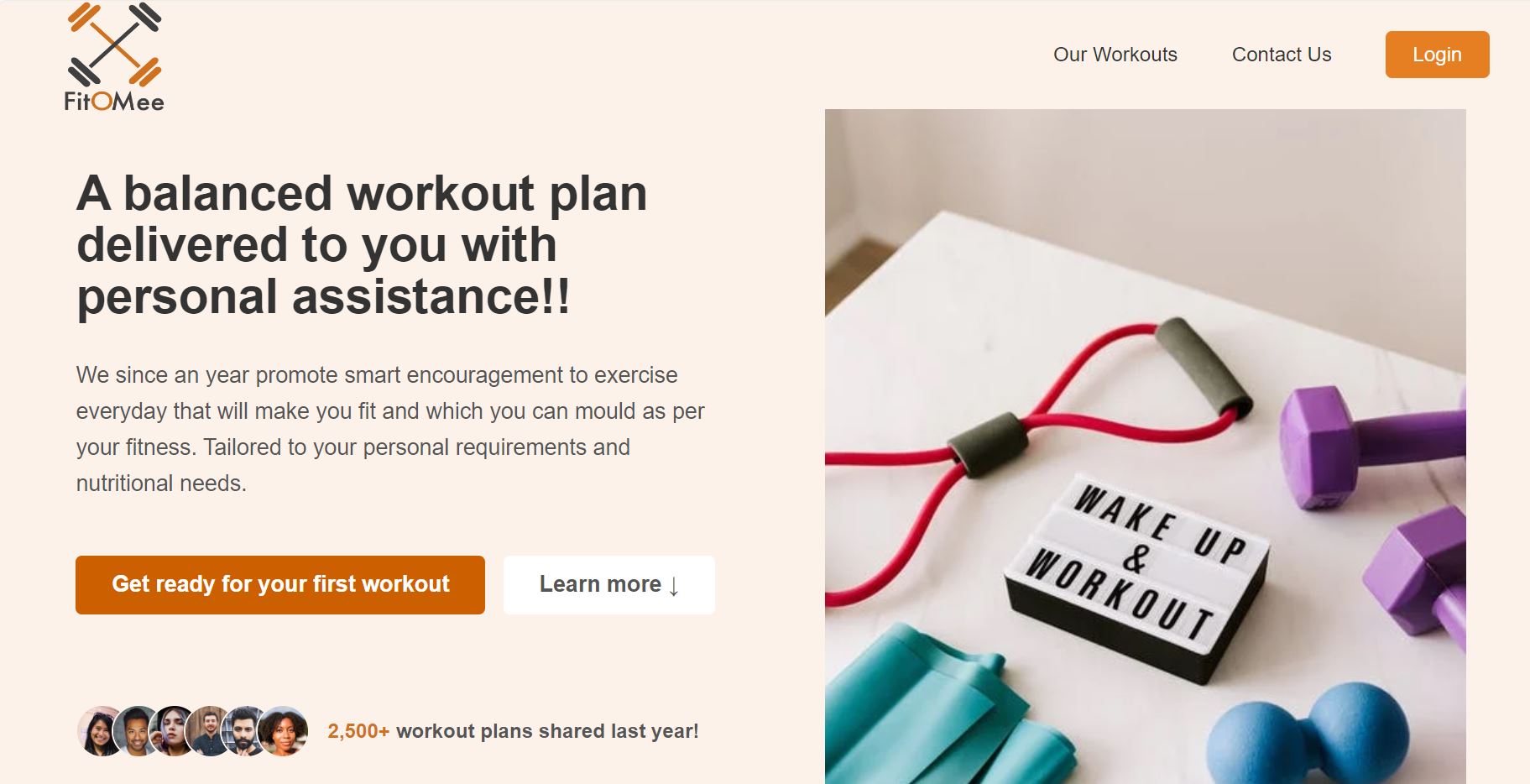 Landing Site for fitness category using Html5, Css3 and Js